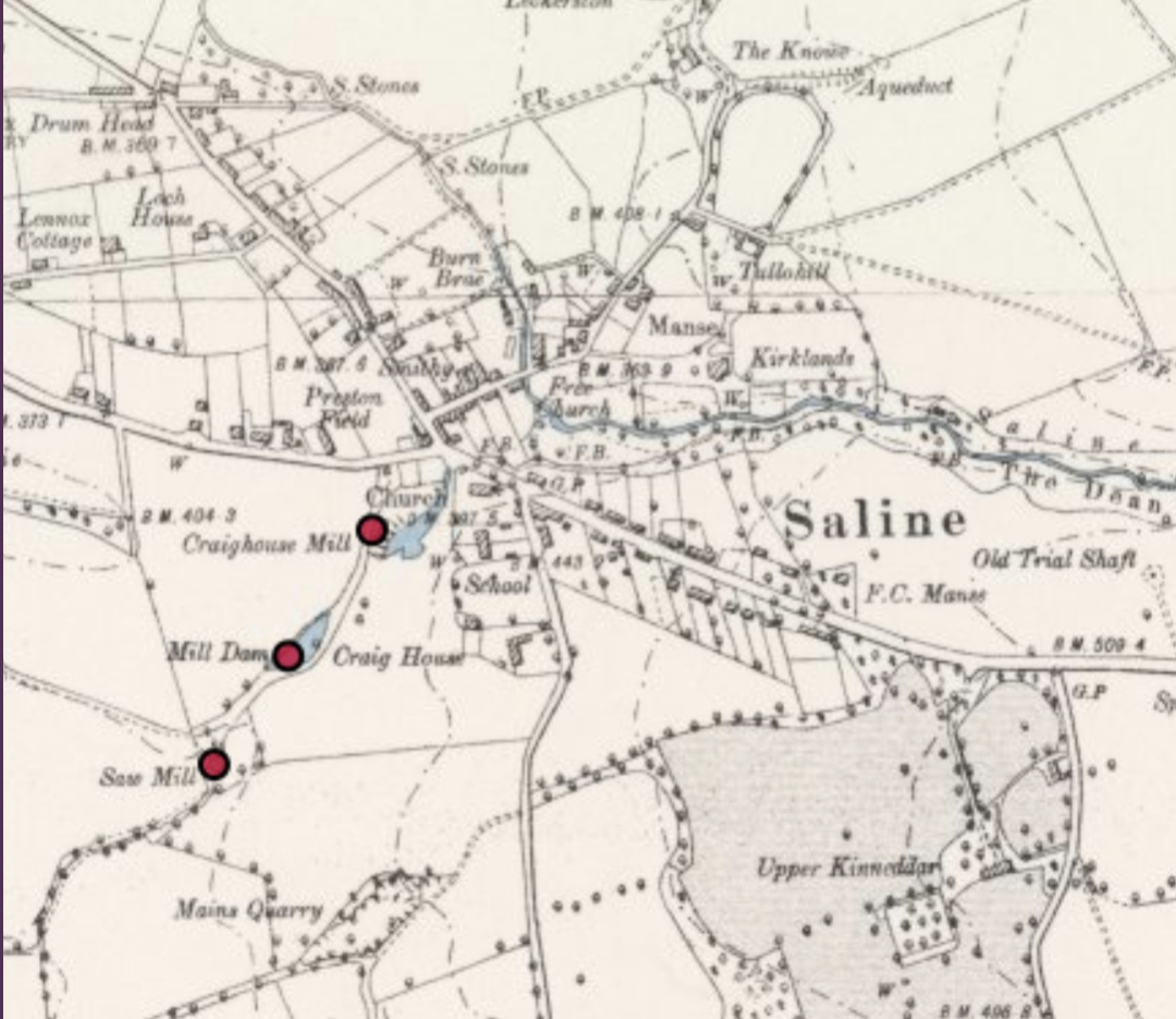Old Map of Saline